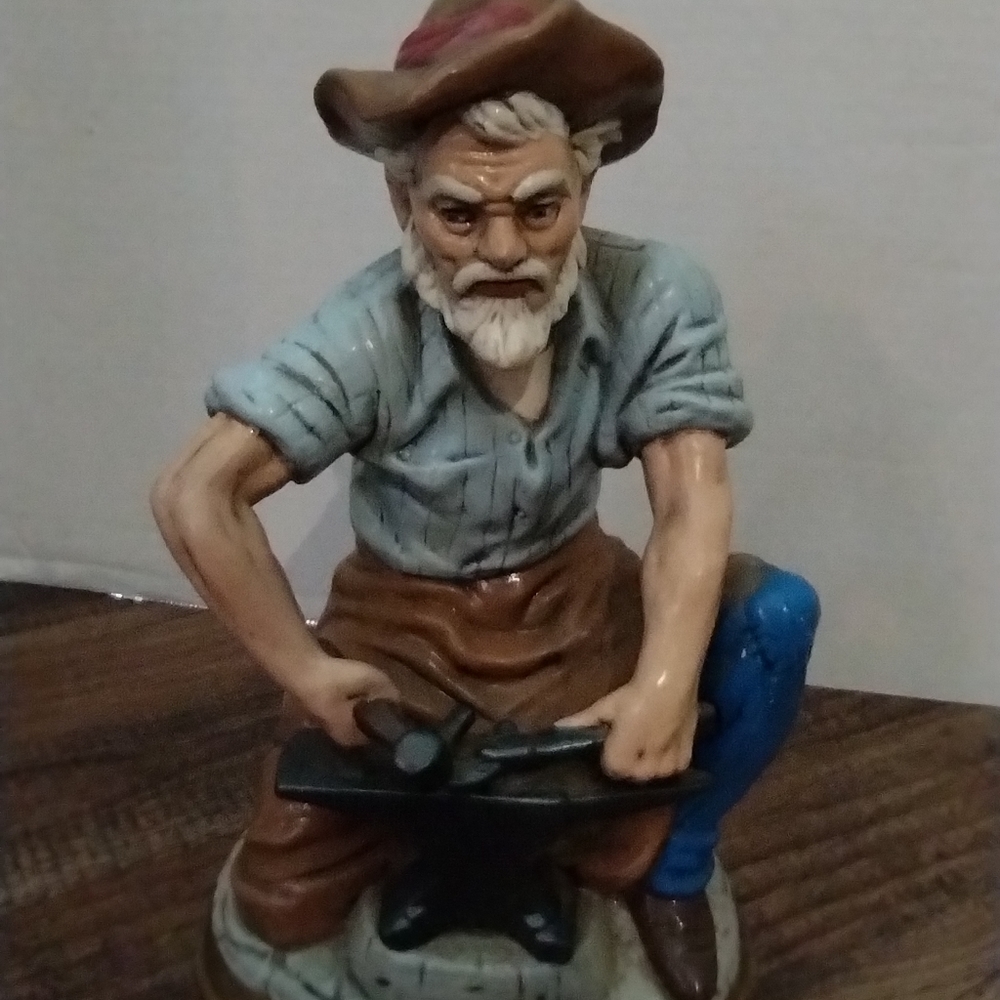 Old time blacksmiths figurine